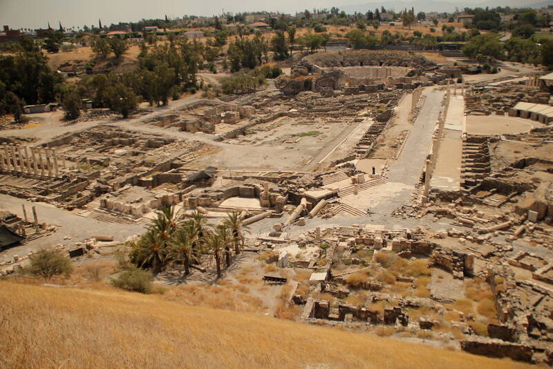 Beit Shean from above. 