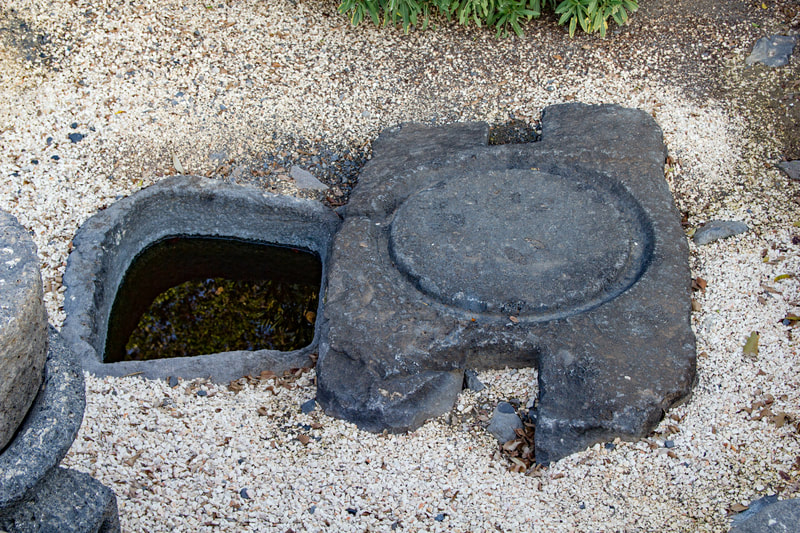 Base of an Olive Press at Capernaum. 