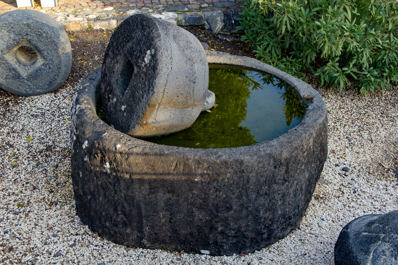Olive press at Capernaum.