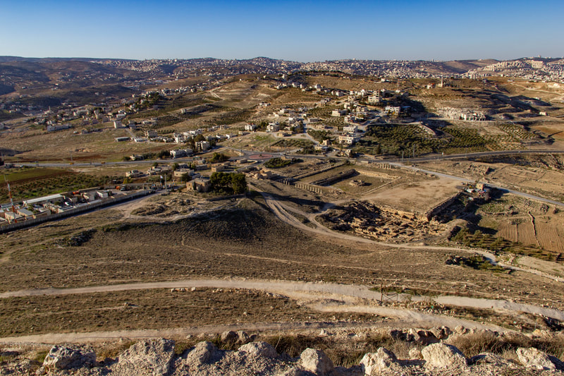 Bethlehem is located a short distance to the northwest of the Herodium. 