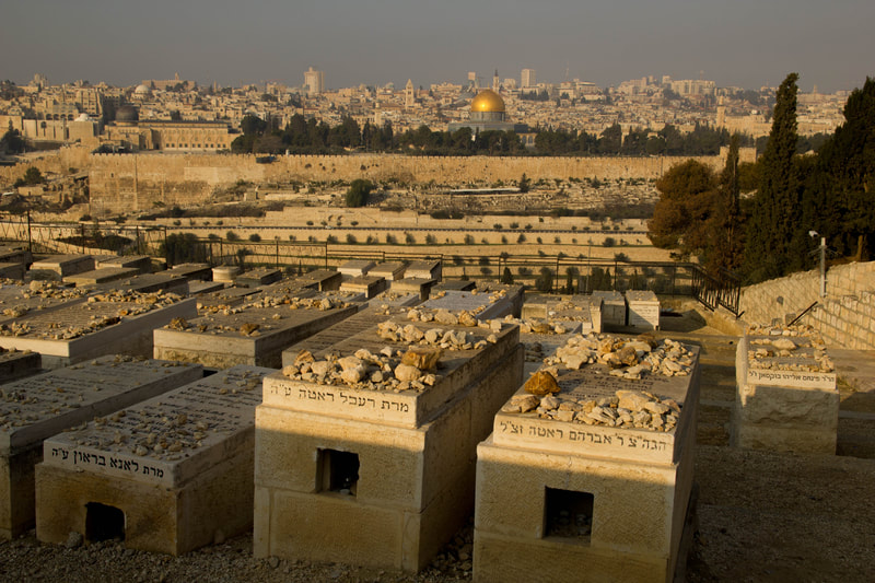 Mount of Olives graves and Temple Mount