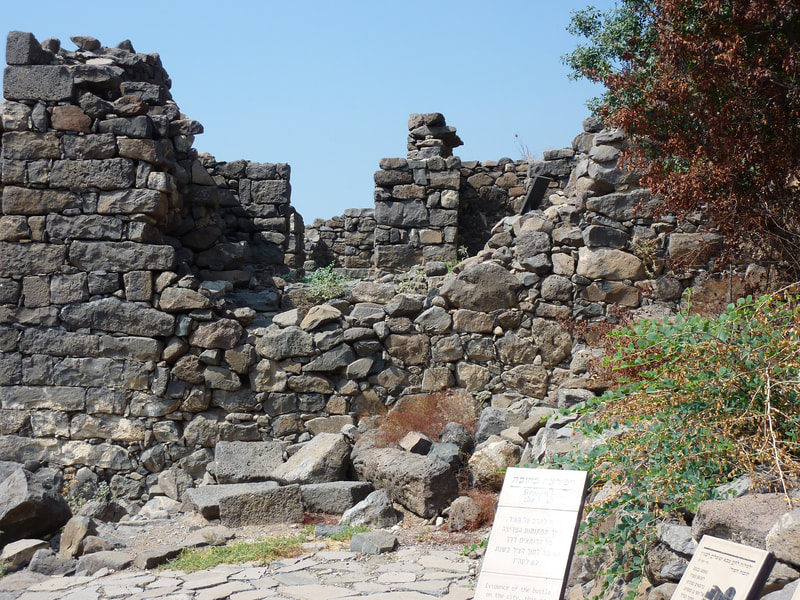 Roman breach in Gamla wall from war in 67 CE. 