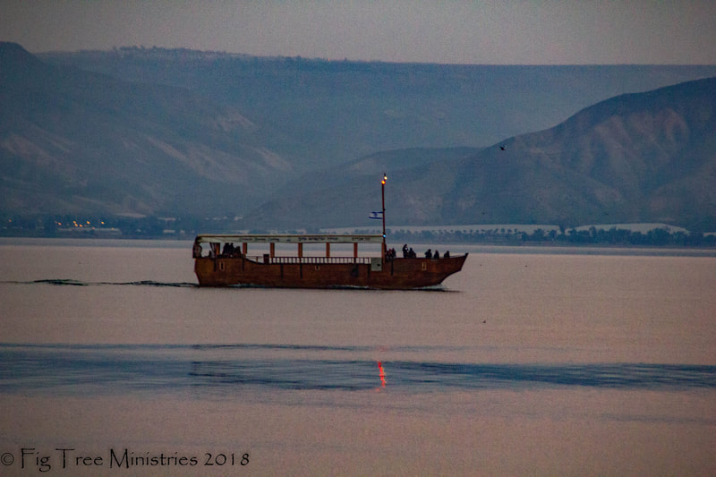 tour boat on the Sea of Galilee
