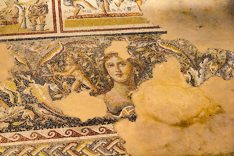"Mona Lisa of the Galilee", 4th-century Roman mosaic in Sepphoris