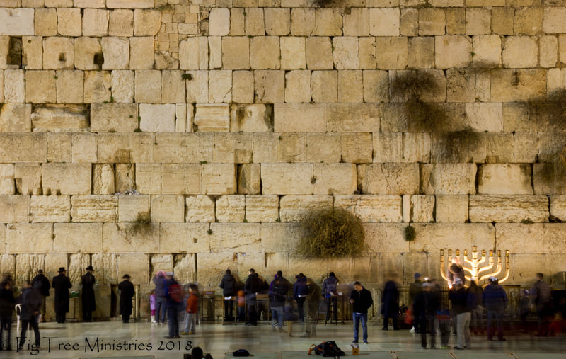 Western Wall on Hanukkah